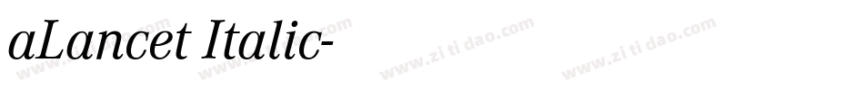 aLancet Italic字体转换